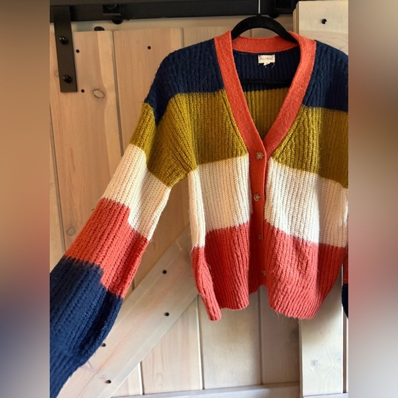 EUC Hem and Thread Colorful Striped Women's Sweater - Picture 5 of 6